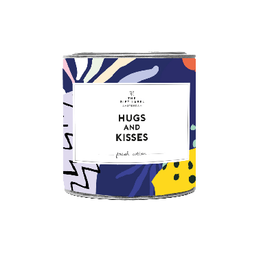 Grote geurkaars in blik - Hugs and kisses